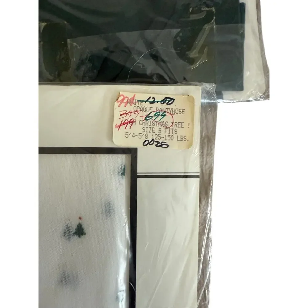 Vintage Deadstock Holiday & Colored Pantyhose Lot | Christmas Prints | Spiegel |